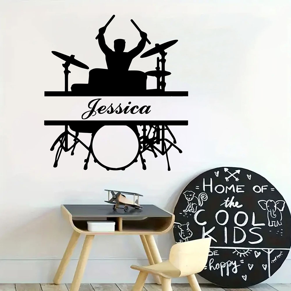 Home Decor Wallpaper - 1PC 漫画楽器パーソナライズされた名前家の装飾壁ステッカー家の装飾アート装飾壁紙