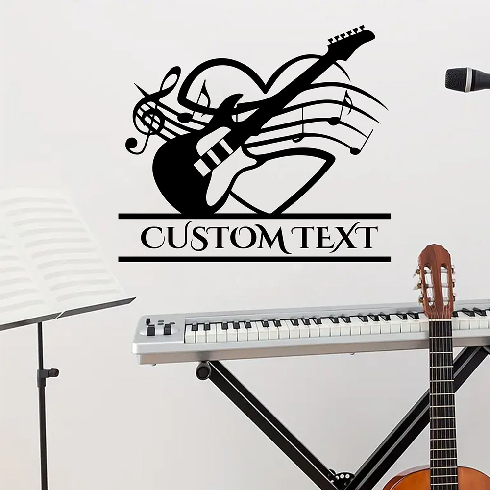 Home Decor Wallpaper - 1PC DIY ギターカスタムテキスト家の装飾モダンなアクリル装飾リビングルームの装飾ホームパーティーの装飾壁紙