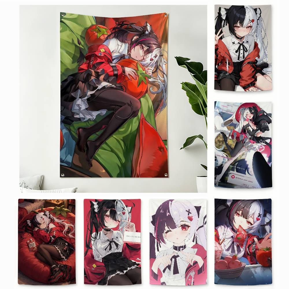 Home Decor Nte - N-NTE キュート L-ラクリモサ ホームデコレーション 壁掛け 縦型旗