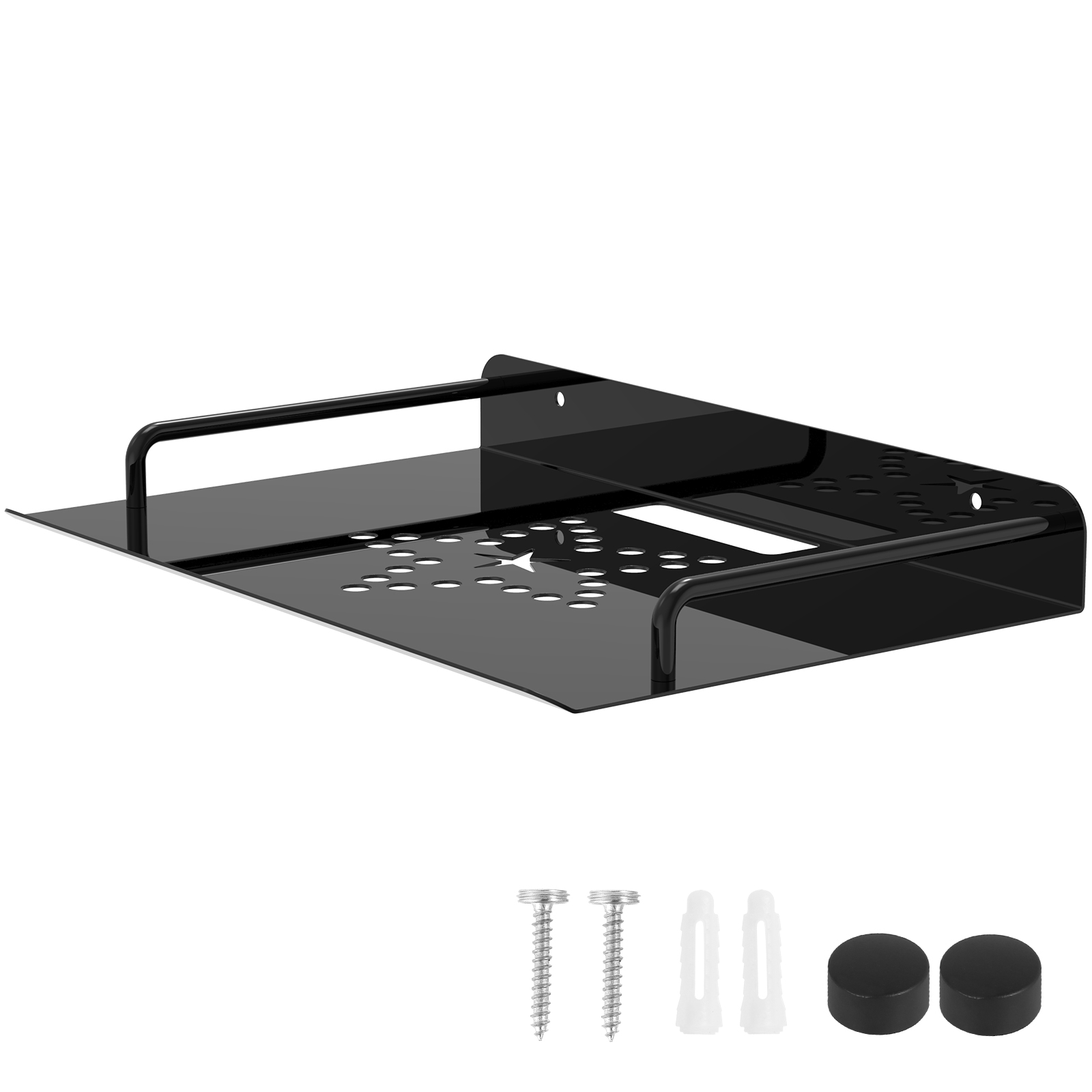 Floating Shelves - プロジェクター用フローティングウォールシェルフ,TVケーブルボックス,ルータースピーカー,サウンドバー,カメラ,ゲーム装飾,ディスプレイ