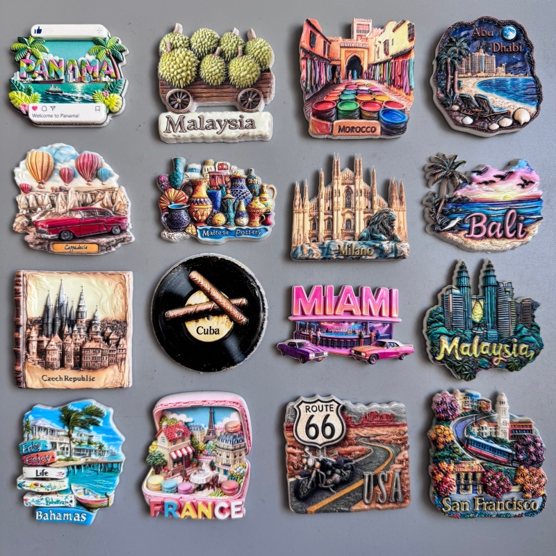 Home Decor Malaysia - 冷蔵庫用マグネット マルタ マレーシア アイスランド パナマ カッパドキア
