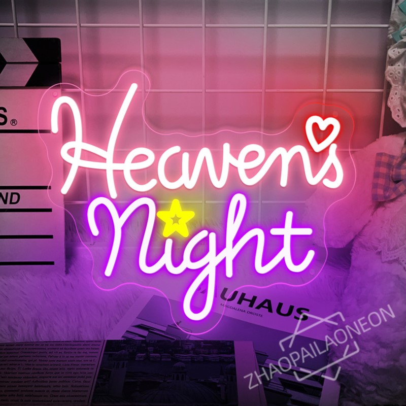 Home Decor Nearby - Heavens Night ネオンサイン ゲームルームの壁の装飾 寝室 吊り下げナイトランプ