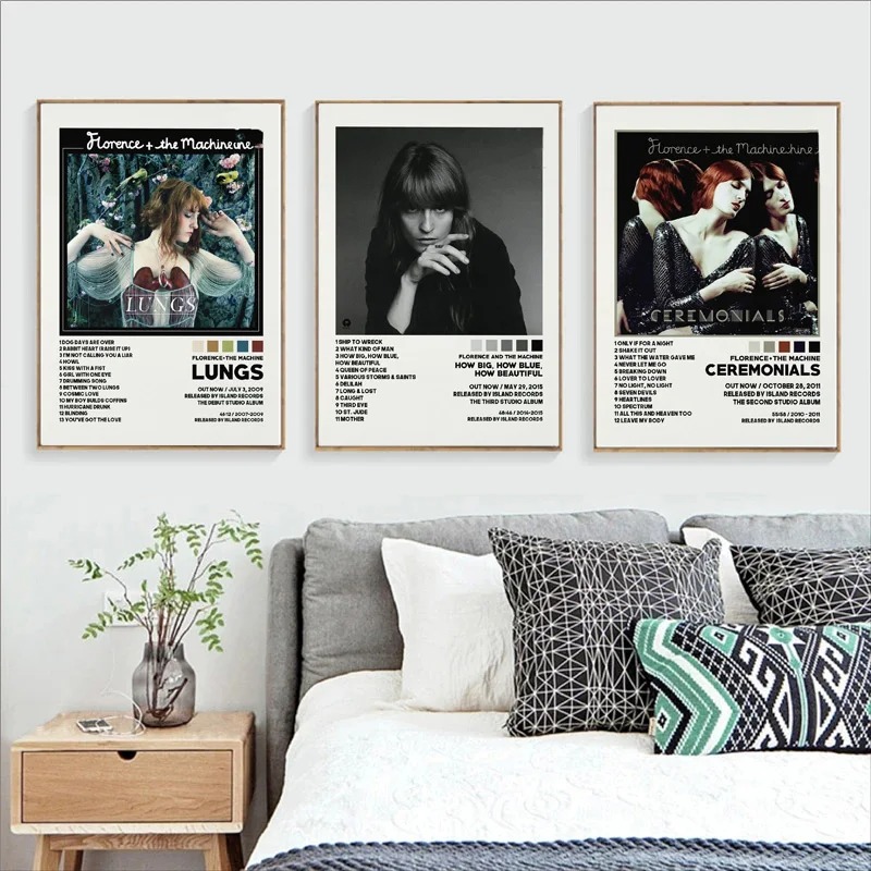 家の装飾のための青いキャンバスの絵画、ポスターの印刷、美しい - Home Decor How To のレビューと価格