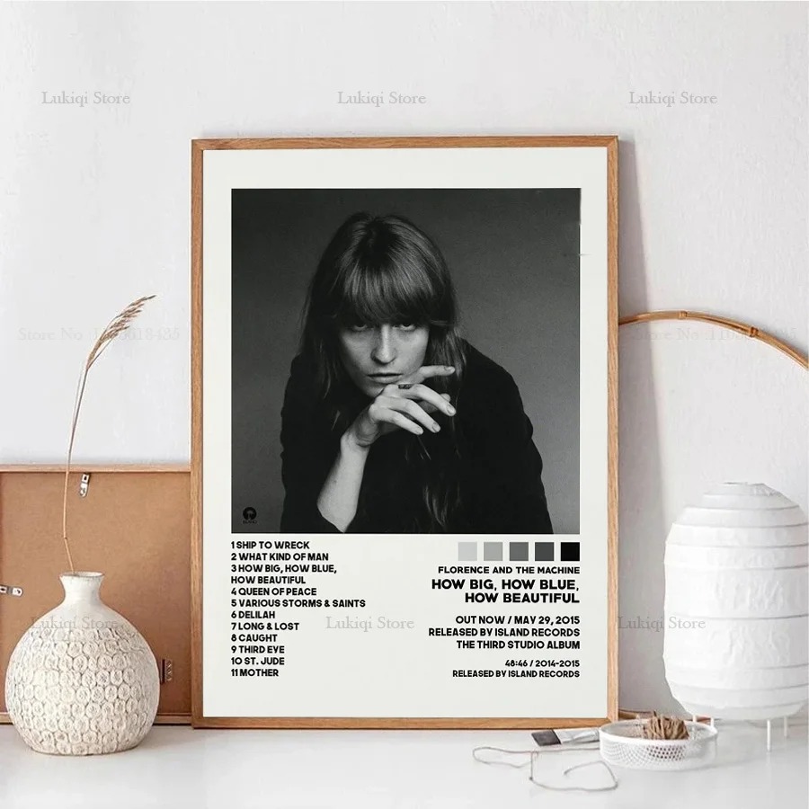 家の装飾のための青いキャンバスの絵画、ポスターの印刷、美しい - Home Decor How To のレビューと価格