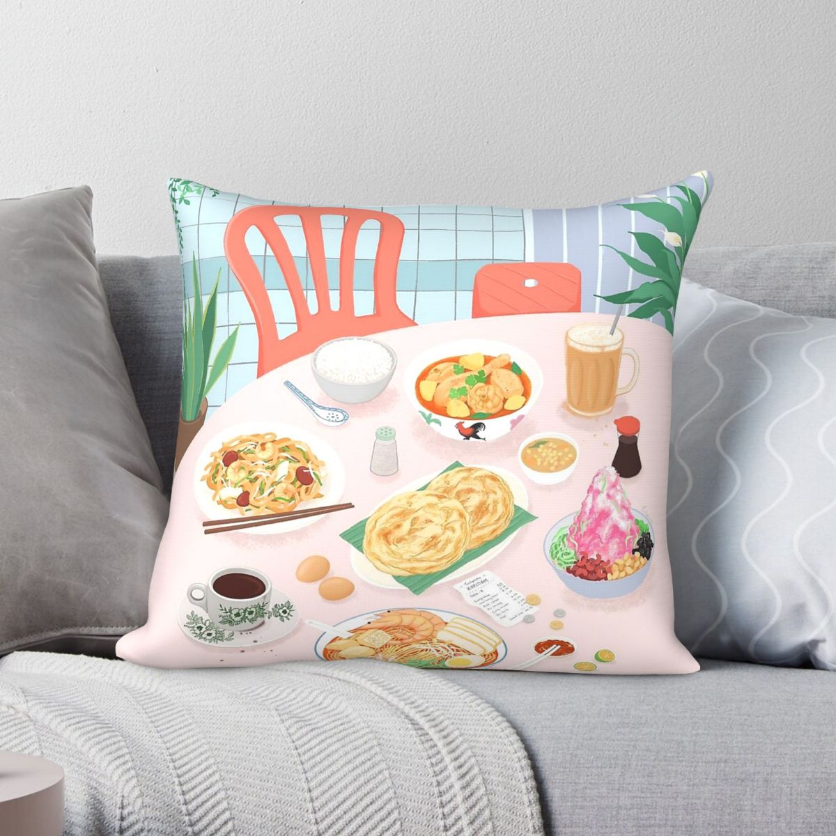 Kopitiam Food Malaysia 枕カバー ポリ - Home Decor Malaysia のレビューと価格