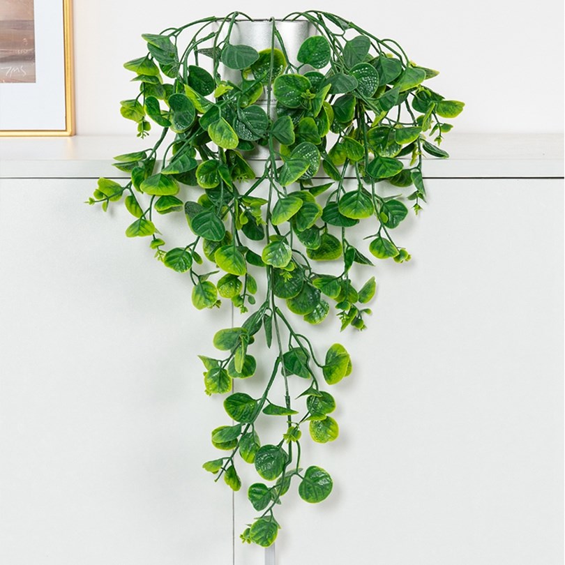 ユーカリの葉と籐の人工プラスチック製植物、家の壁掛け、パーテ - Rattan Plant Basket のレビューと価格