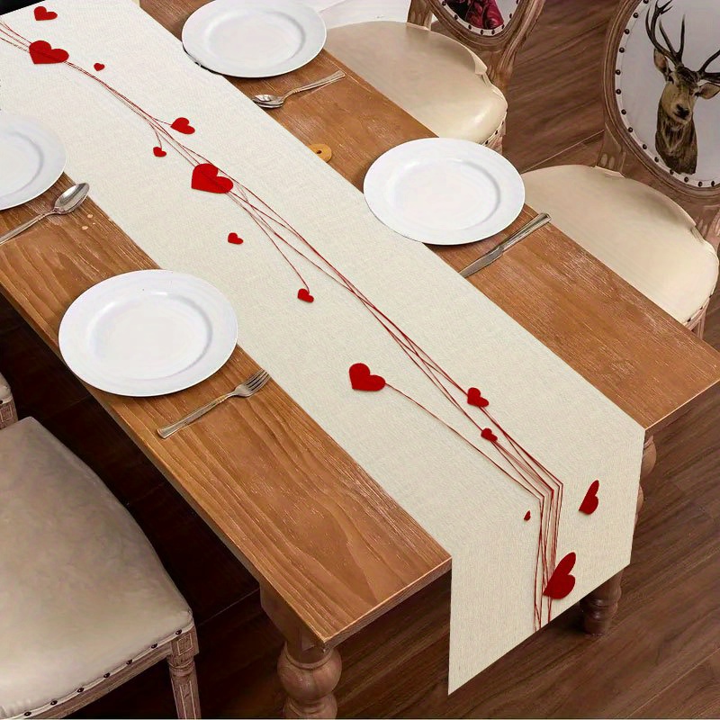 1ピース バレンタインデー エレガントな赤いハートのテーブル - Home Decor Market のレビューと価格