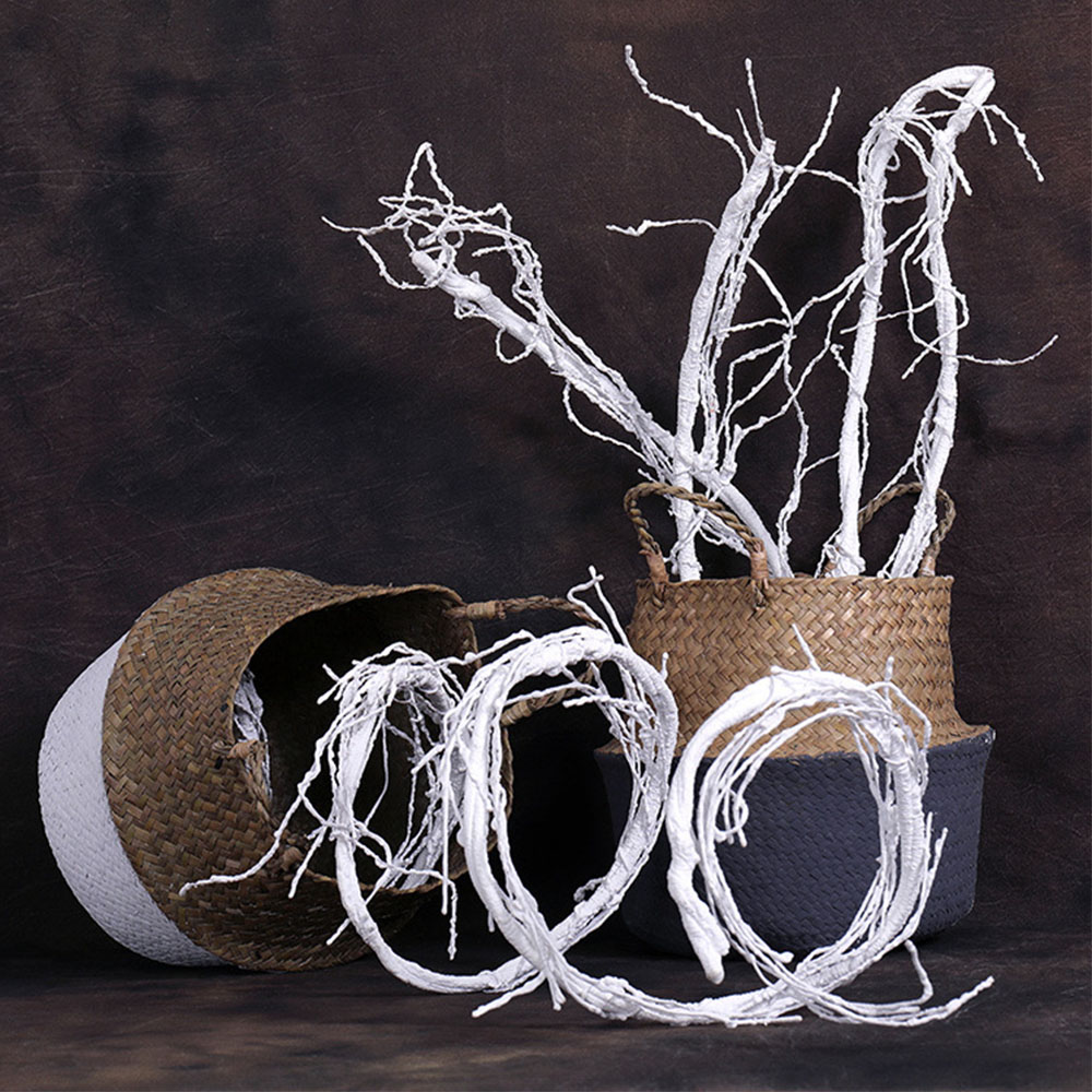 人工壁の吊り下げ式植物、偽のリアナツリーツイグ、トランクの桜 - Rattan Plant Basket のレビューと価格