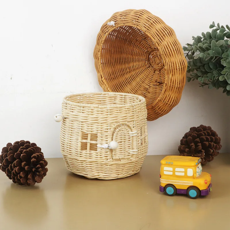 屋外ピクニックバスケットキノコ収納袋籐織バスケットキャンプポ - Rattan Plant Basket のレビューと価格