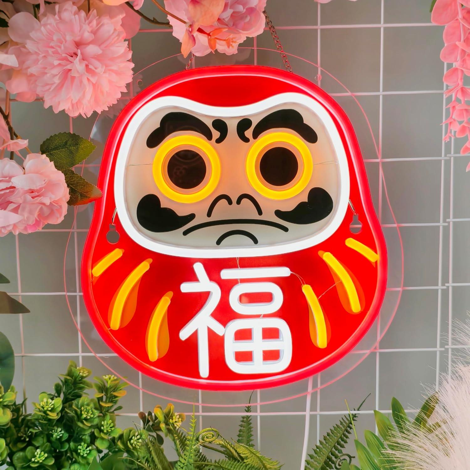 ダルマネオンサイン LED ネオンライト壁掛けアート装飾日本 - Home Decor Market のレビューと価格