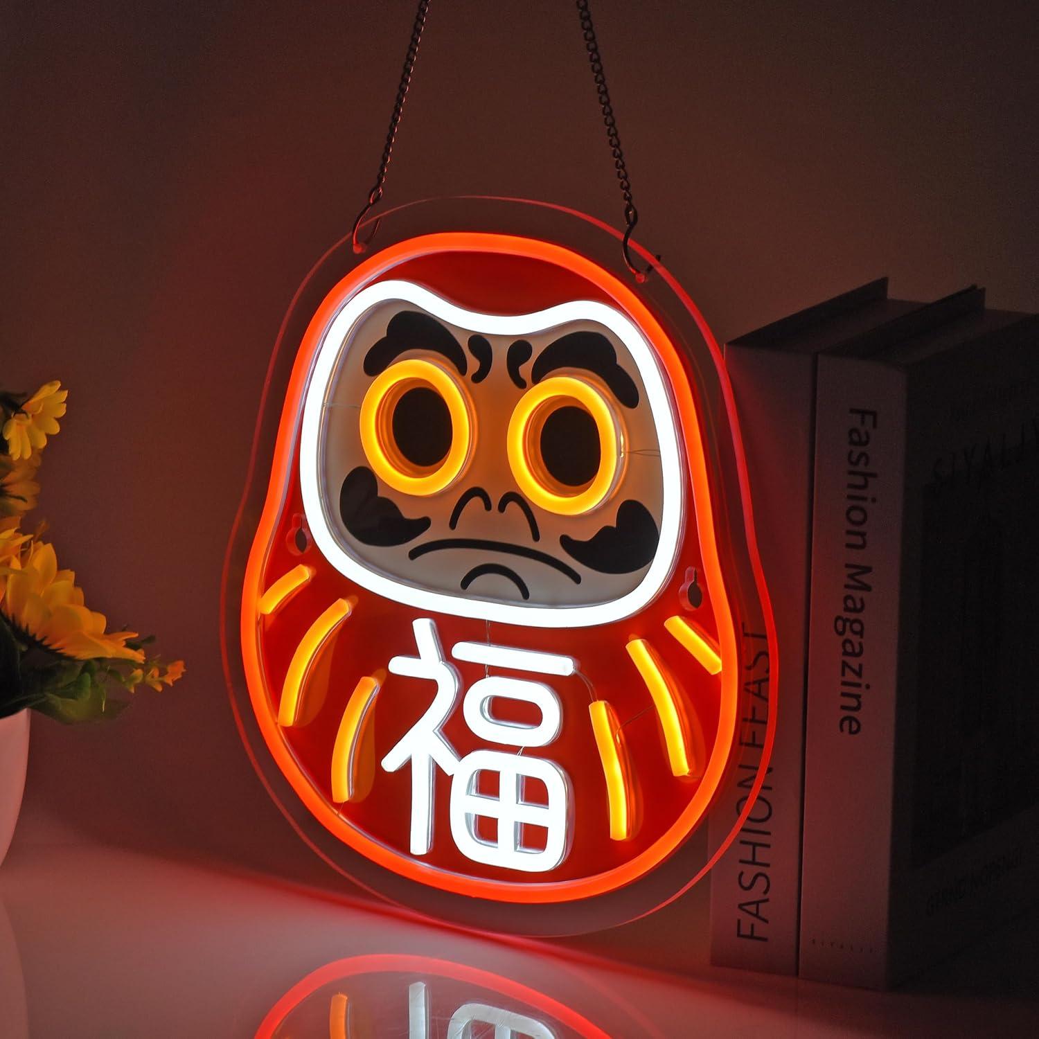 ダルマネオンサイン LED ネオンライト壁掛けアート装飾日本 - Home Decor Market のレビューと価格