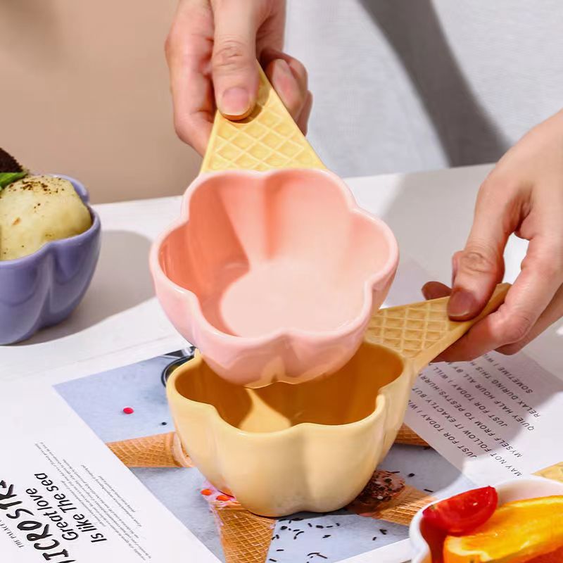 アイスクリーム形のセラミックボウルプレートクリエイティブコー - Ceramic Trinket Dish のレビューと価格