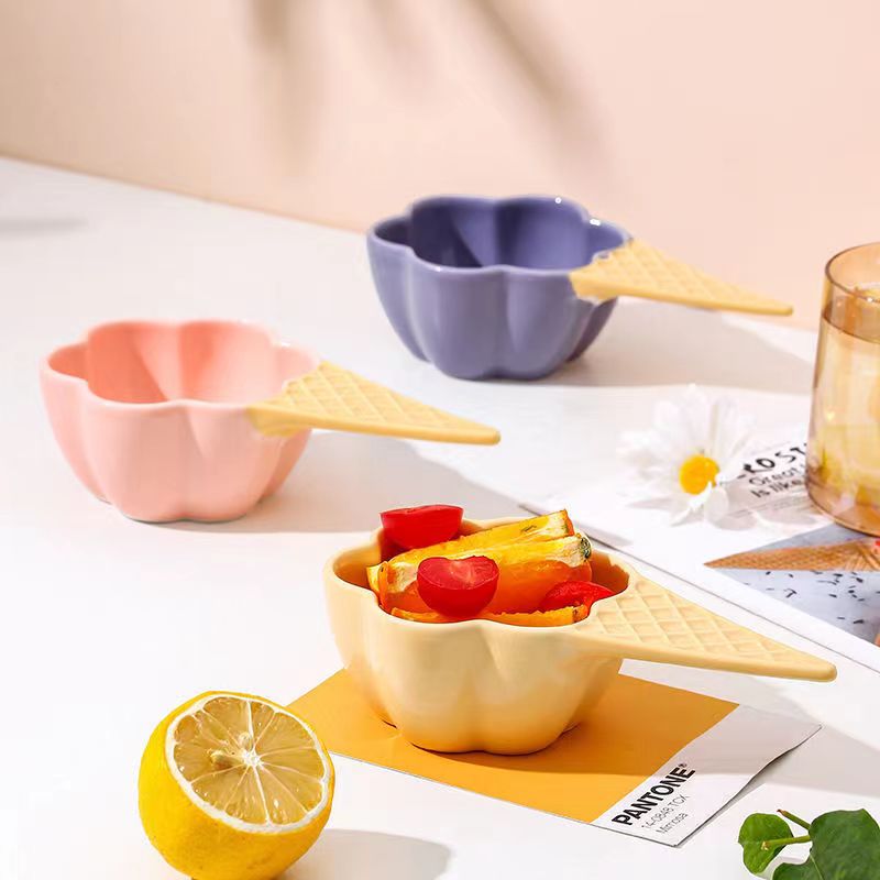 アイスクリーム形のセラミックボウルプレートクリエイティブコー - Ceramic Trinket Dish のレビューと価格