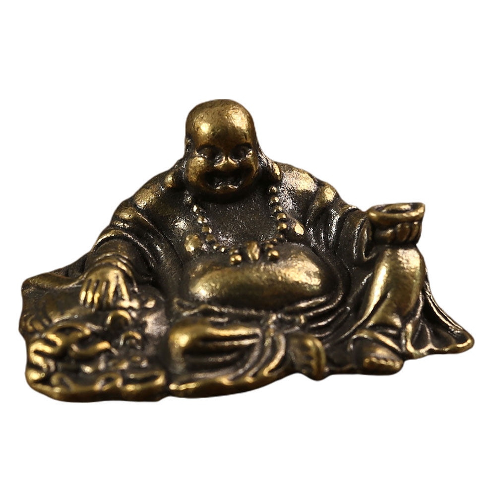 真鍮製微笑仏像 レトロな精巧なミニチュア卓上仏像飾り クリエ - Home Decor Zen のレビューと価格
