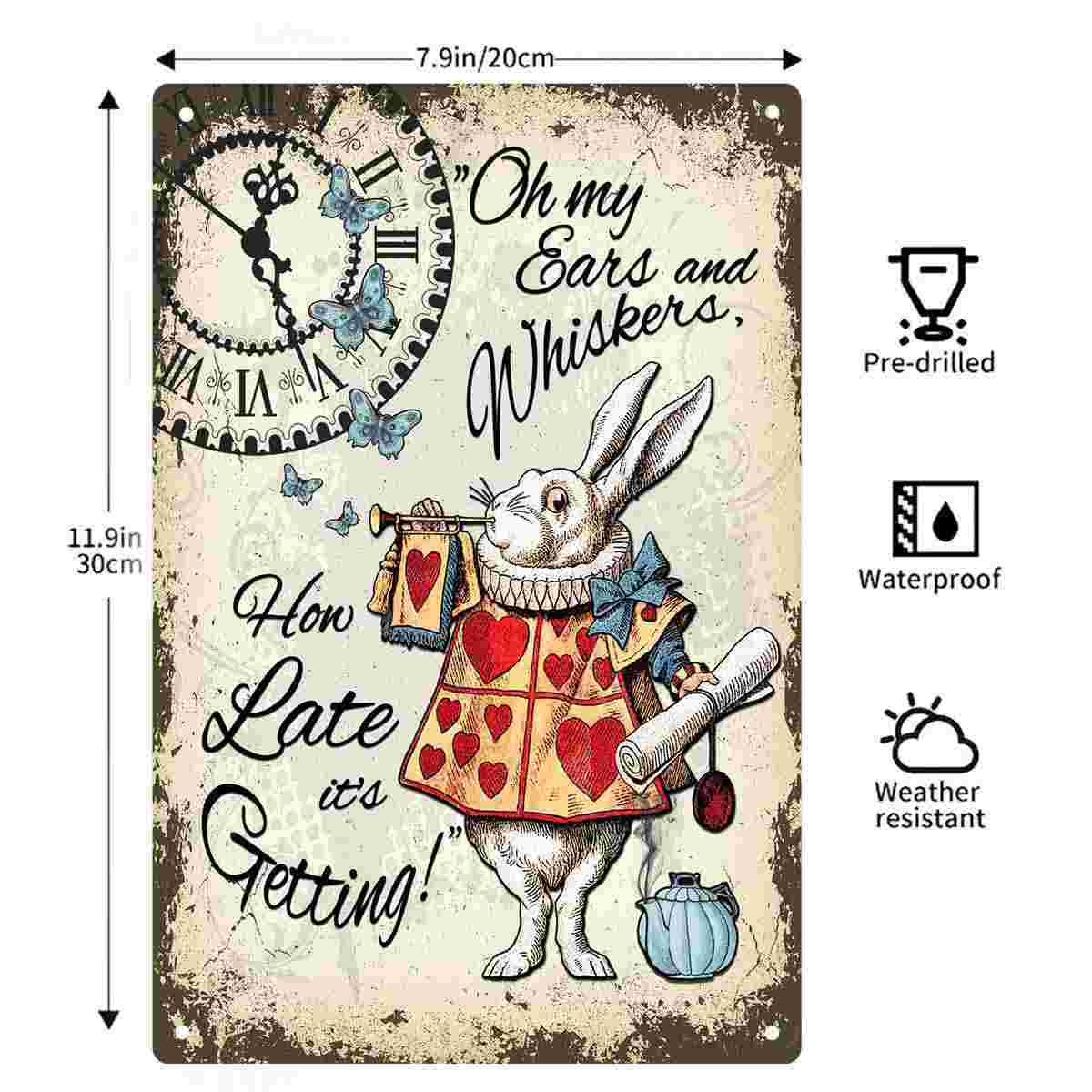 2Dフラット1枚入り「ああ、耳とひげよ、もう遅いよ」アリス・ - Home Decor How To のレビューと価格