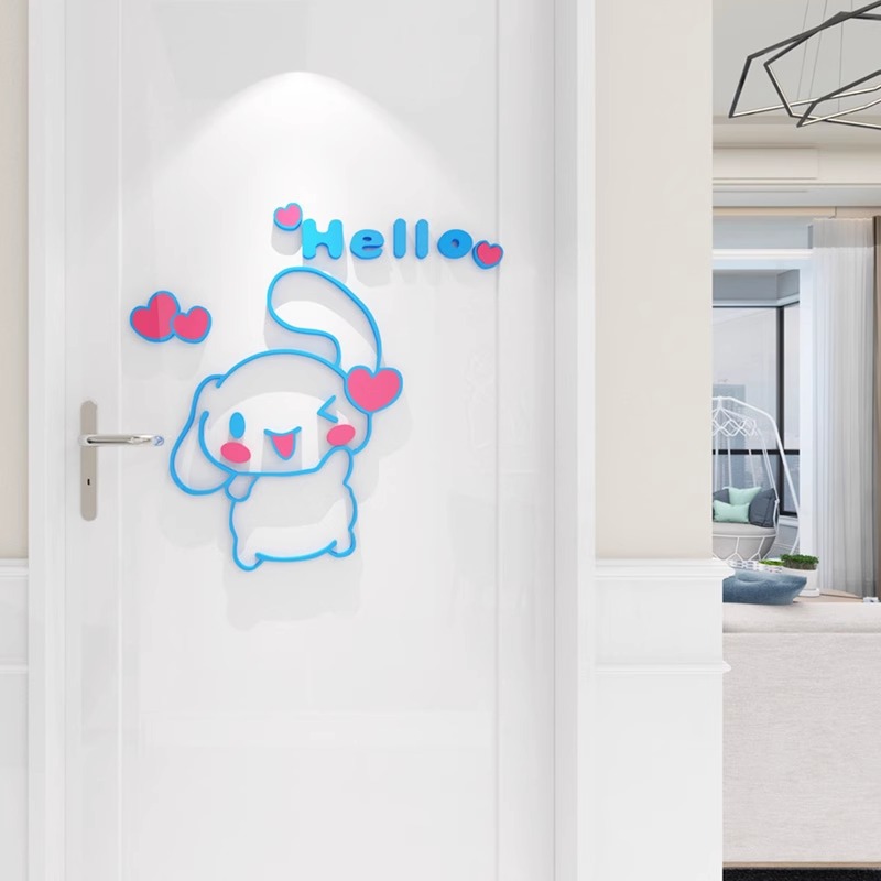 サンリオ シナモロール 3D アクリル子供部屋背景壁装飾ステ - Home Decor Wallpaper のレビューと価格