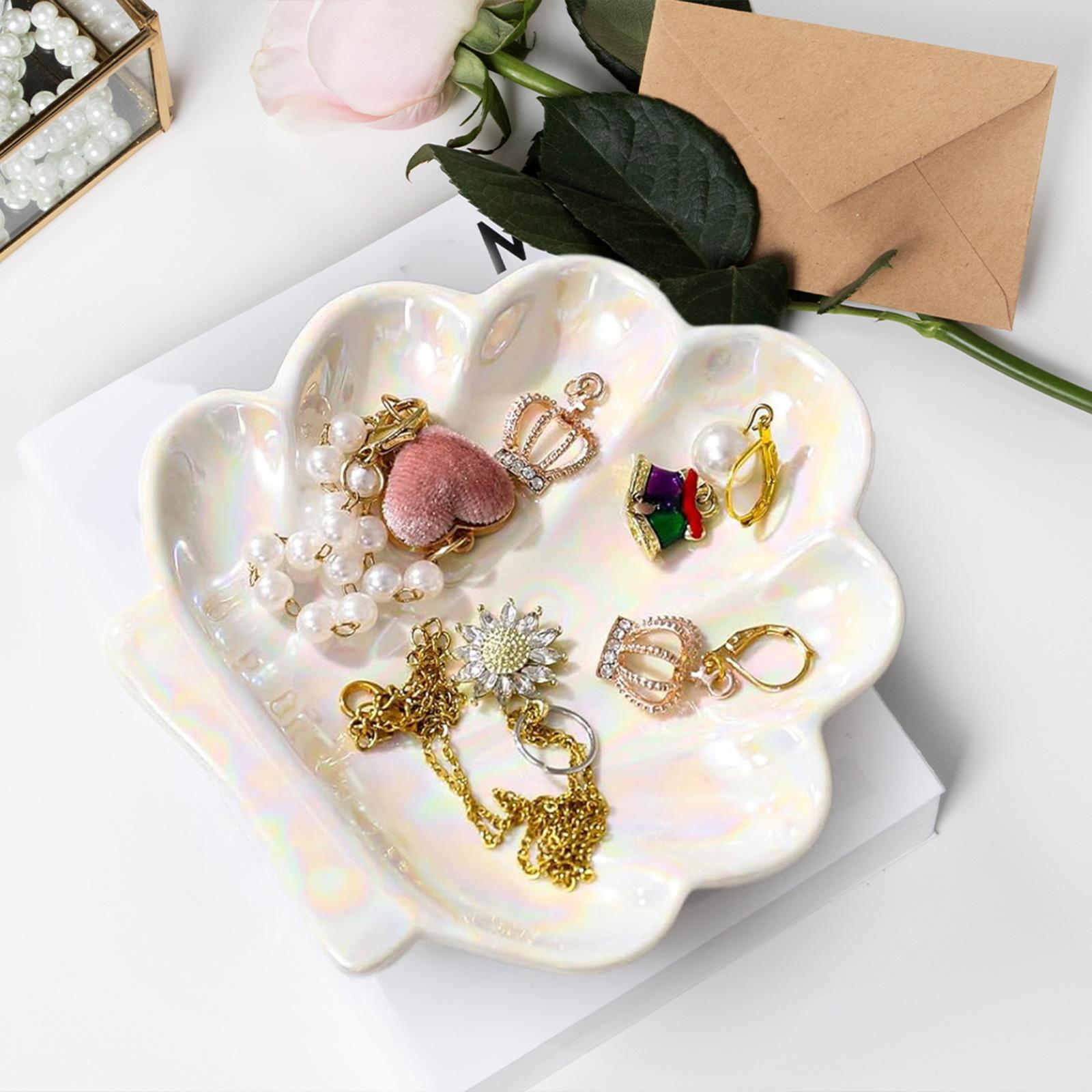シェルジュエリーディッシュジュエリープレートホルダーかわいい - Ceramic Trinket Dish のレビューと価格