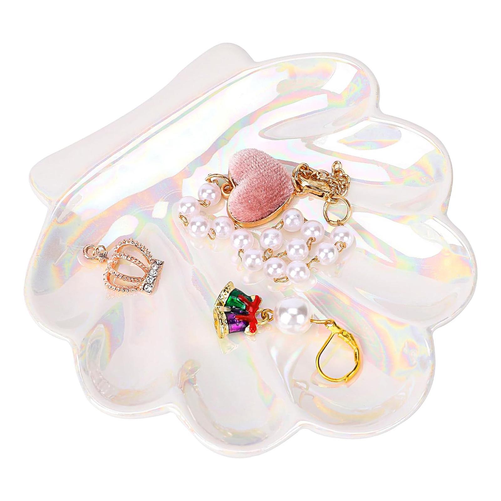 シェルジュエリーディッシュジュエリープレートホルダーかわいい - Ceramic Trinket Dish のレビューと価格