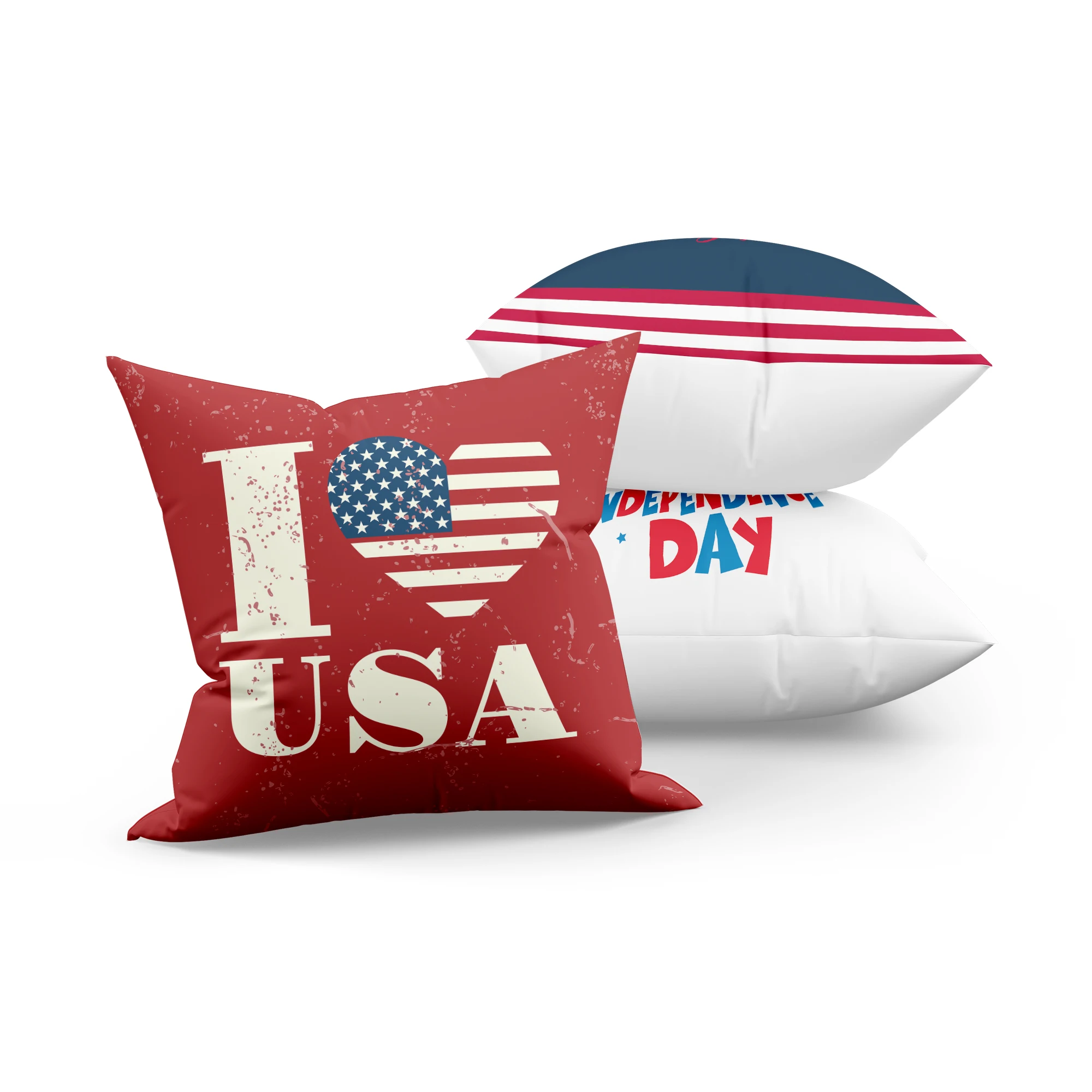 アメリカ独立記念日シリーズ LOVE USA プリントスクエ - Home Decor Kuching のレビューと価格