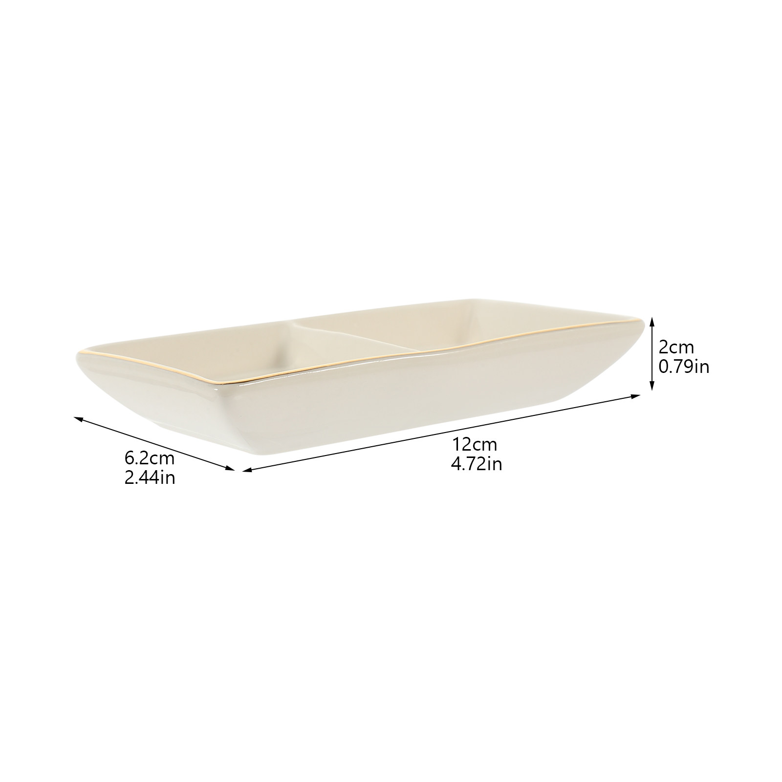 セラミック製ジュエリートレイ ダブルグリッドデザイン リング - Ceramic Trinket Dish のレビューと価格