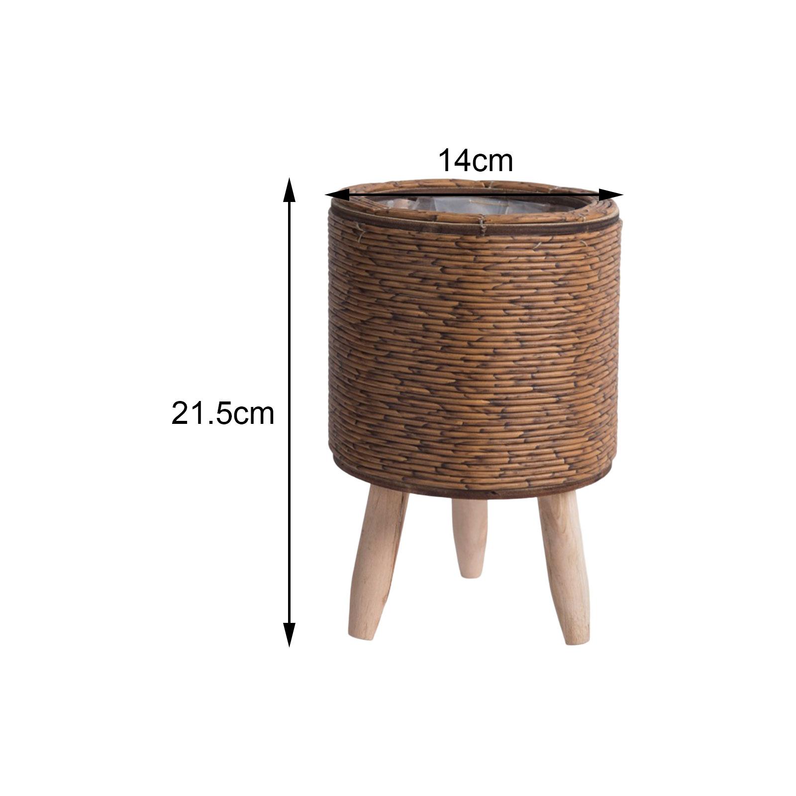 植物展示用の脚付き編みかご2個 - リビングスペース用の籐製 - Rattan Plant Basket のレビューと価格
