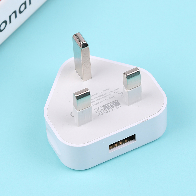 ユニバーサル3ピンウォールチャージャー,1または2つのUSB - Home Decor Uk のレビューと価格
