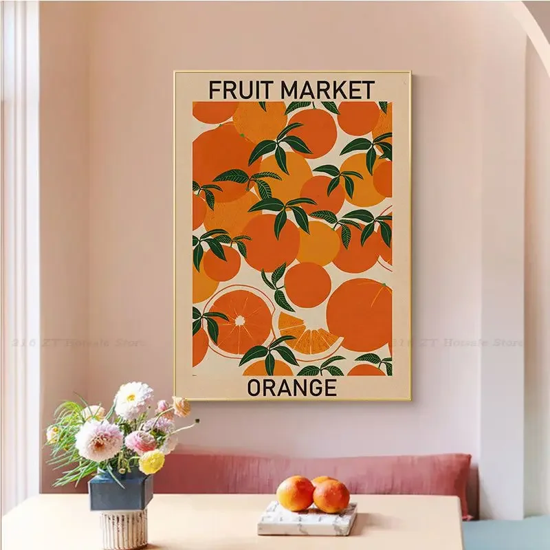 チェリーレモンオレンジフルーツマーケット、HDキャンバスプリ - Home Decor Market のレビューと価格