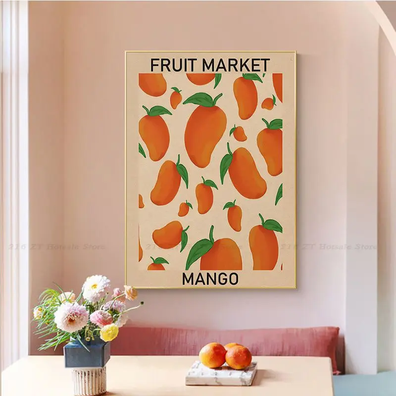 チェリーレモンオレンジフルーツマーケット、HDキャンバスプリ - Home Decor Market のレビューと価格