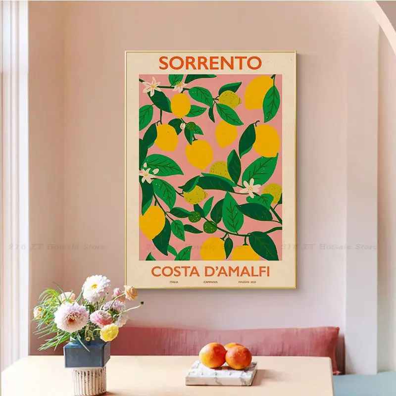 チェリーレモンオレンジフルーツマーケット、HDキャンバスプリ - Home Decor Market のレビューと価格