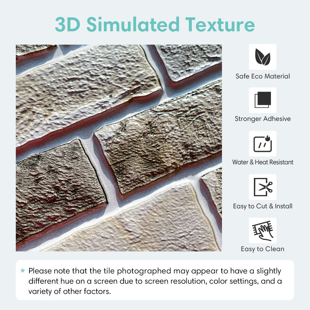 10 個 3D フェイクレンガピールアンドスティックバックス - Home Decor Wall Panels のレビューと価格
