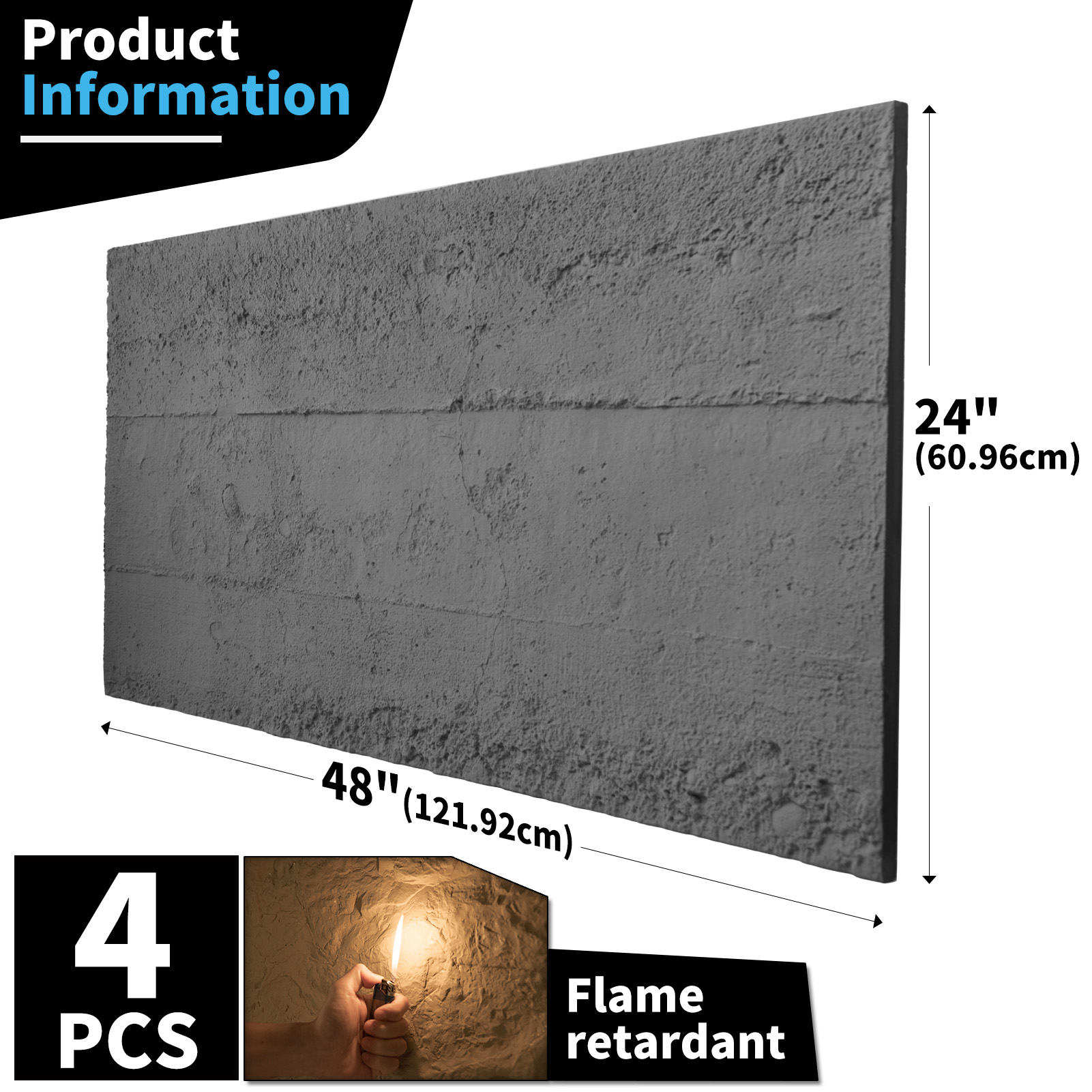 Art3D-3Dセメントテクスチャウォールパネル、室内装飾用 - Home Decor Wall Panels のレビューと価格