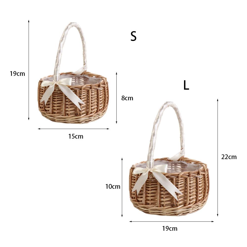 蝶ネクタイ写真小道具家庭用フラワーバスケット装飾籐収納バスケ - Rattan Plant Basket のレビューと価格