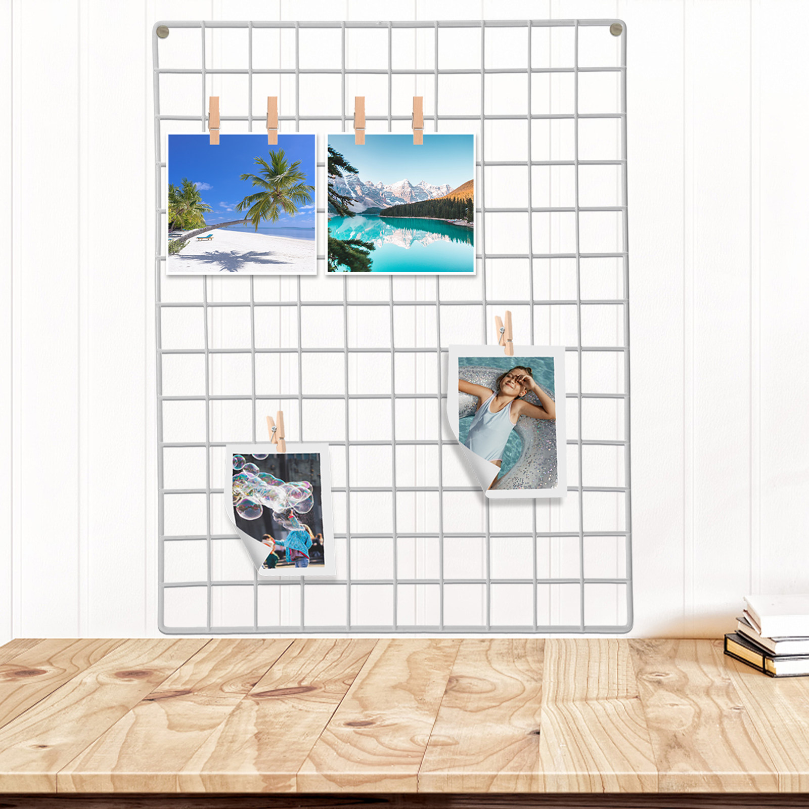 ワイヤーウォールグリッドパネル頑丈な鉄製写真ディスプレイグリ - Home Decor Wall Panels のレビューと価格
