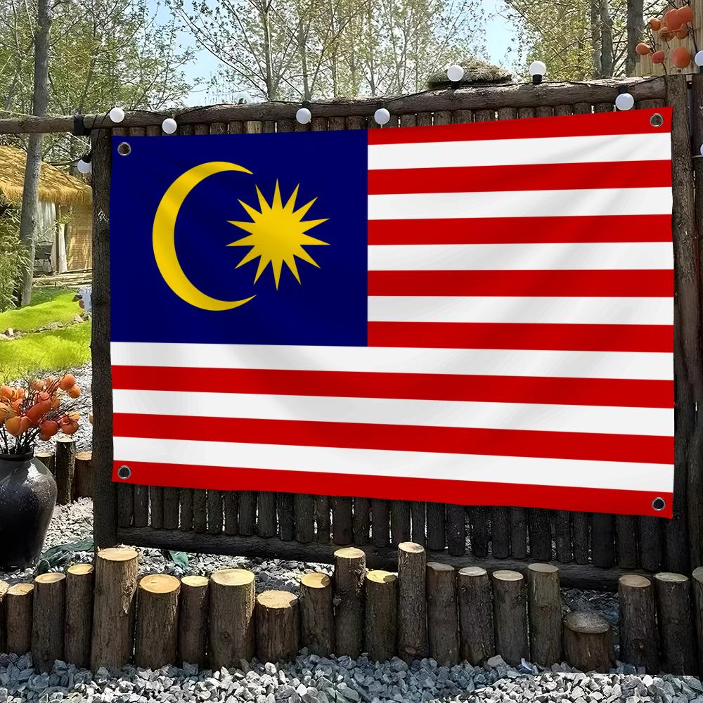 マレーシア国旗カスタム壁掛け背景アートバナー寝室ホームリビン - Home Decor Malaysia のレビューと価格