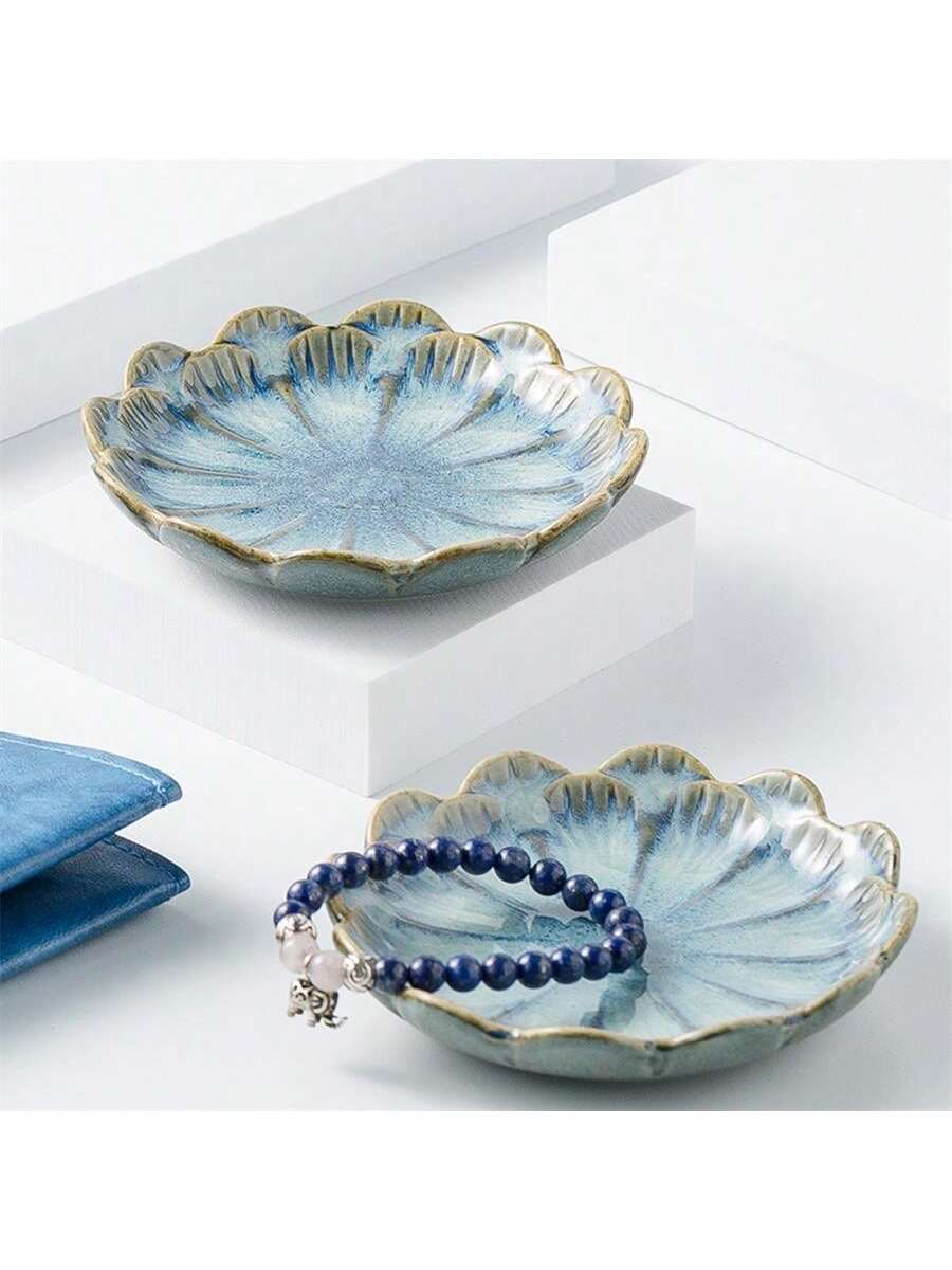 1個のセラミック製花びら型ジュエリートレイ、シンプルな不規則 - Ceramic Trinket Dish のレビューと価格
