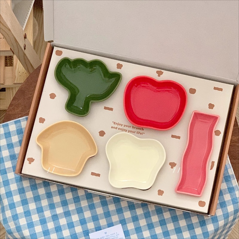かわいい野菜セラミック点心皿クリエイティブ漫画の形の調味料皿 - Ceramic Trinket Dish のレビューと価格