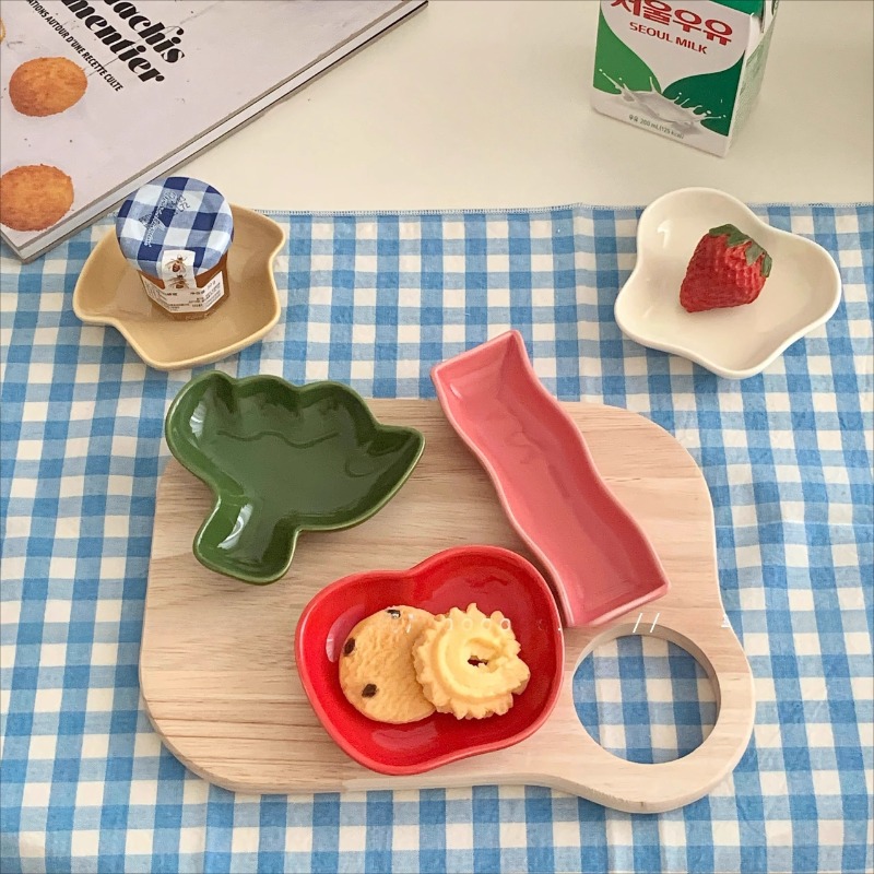 かわいい野菜セラミック点心皿クリエイティブ漫画の形の調味料皿 - Ceramic Trinket Dish のレビューと価格