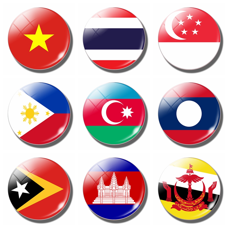 アゼルバイジャン国旗冷蔵庫ステッカー1枚：ミャンマー、ブルネ - Home Decor Malaysia のレビューと価格