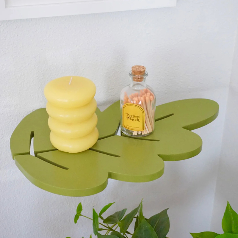 1 個木製棚葉カラフルなフローティング壁棚リーフディスプレイ - Floating Shelves のレビューと価格
