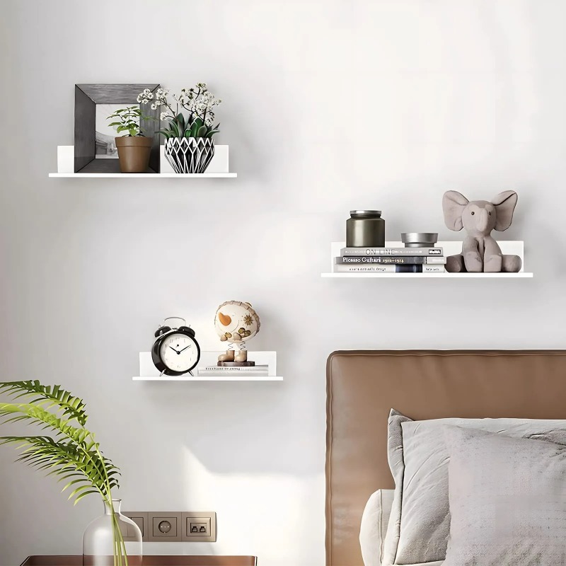 金属製フローティングシェルフ 壁掛け収納ラック キッチン バ - Floating Shelves のレビューと価格