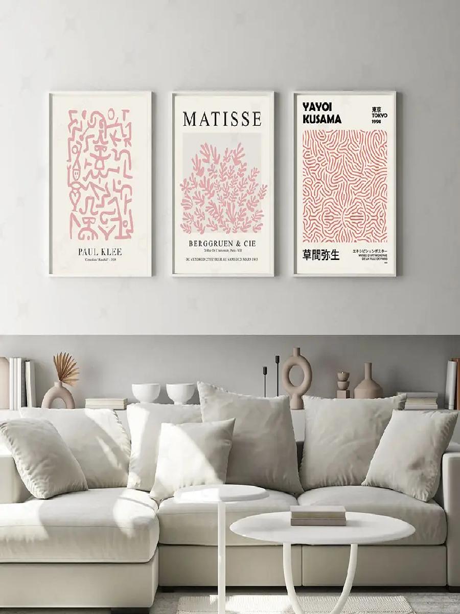 ヘンリマティス-家の装飾、アートポスター、花、市場、ピンク、 - Home Decor Market のレビューと価格