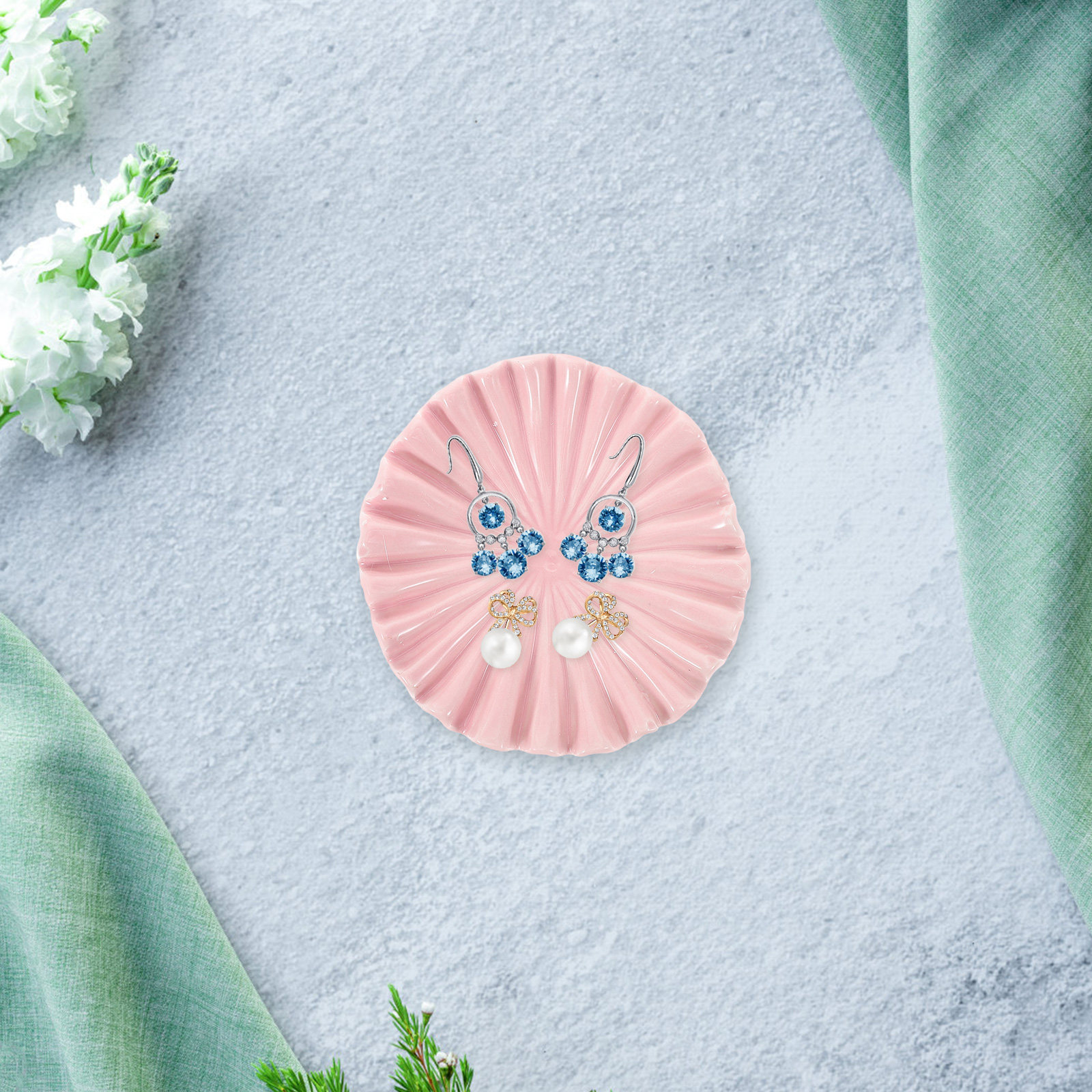 セラミックジュエリートレイ装飾小物入れ滑らかな仕上げキーホル - Ceramic Trinket Dish のレビューと価格