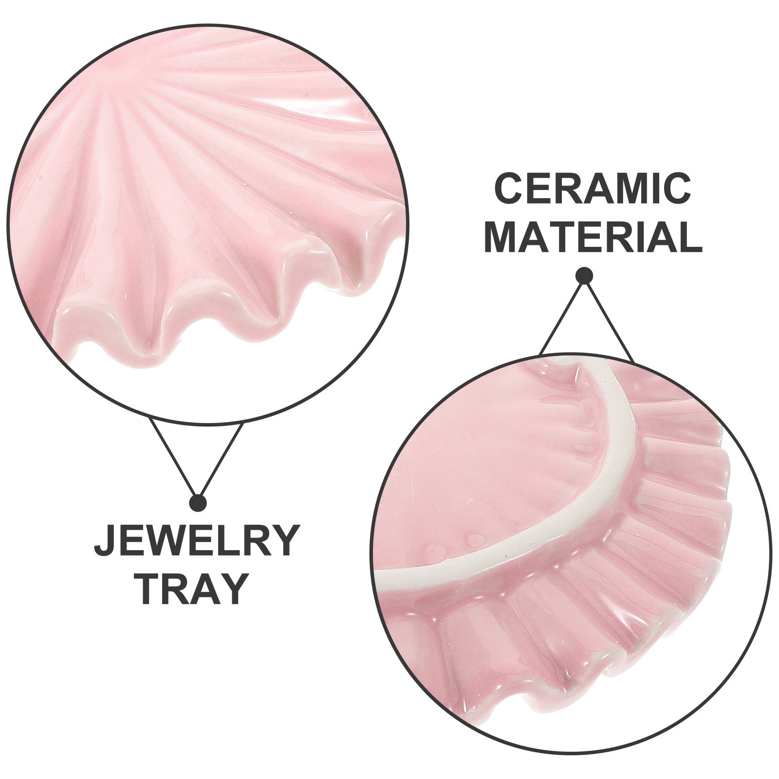 セラミックジュエリートレイ装飾小物入れ滑らかな仕上げキーホル - Ceramic Trinket Dish のレビューと価格