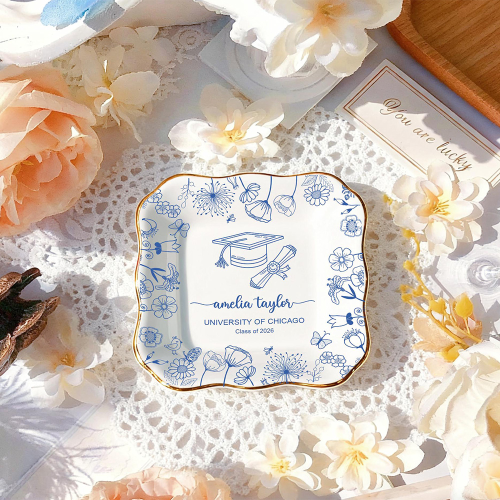 パーソナライズされた親友写真入り小物入れ、カスタムジュエリー - Ceramic Trinket Dish のレビューと価格