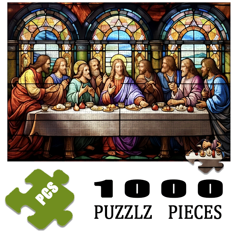 1000ピース 聖餐の夜 紙製ジグソーパズル - 大型インタ - Home Decor Game のレビューと価格