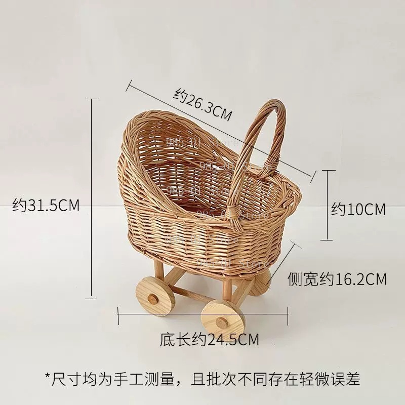 手編み柳製ベビーカー兼用多機能収納バスケット（ペット、乳幼児 - Rattan Plant Basket のレビューと価格