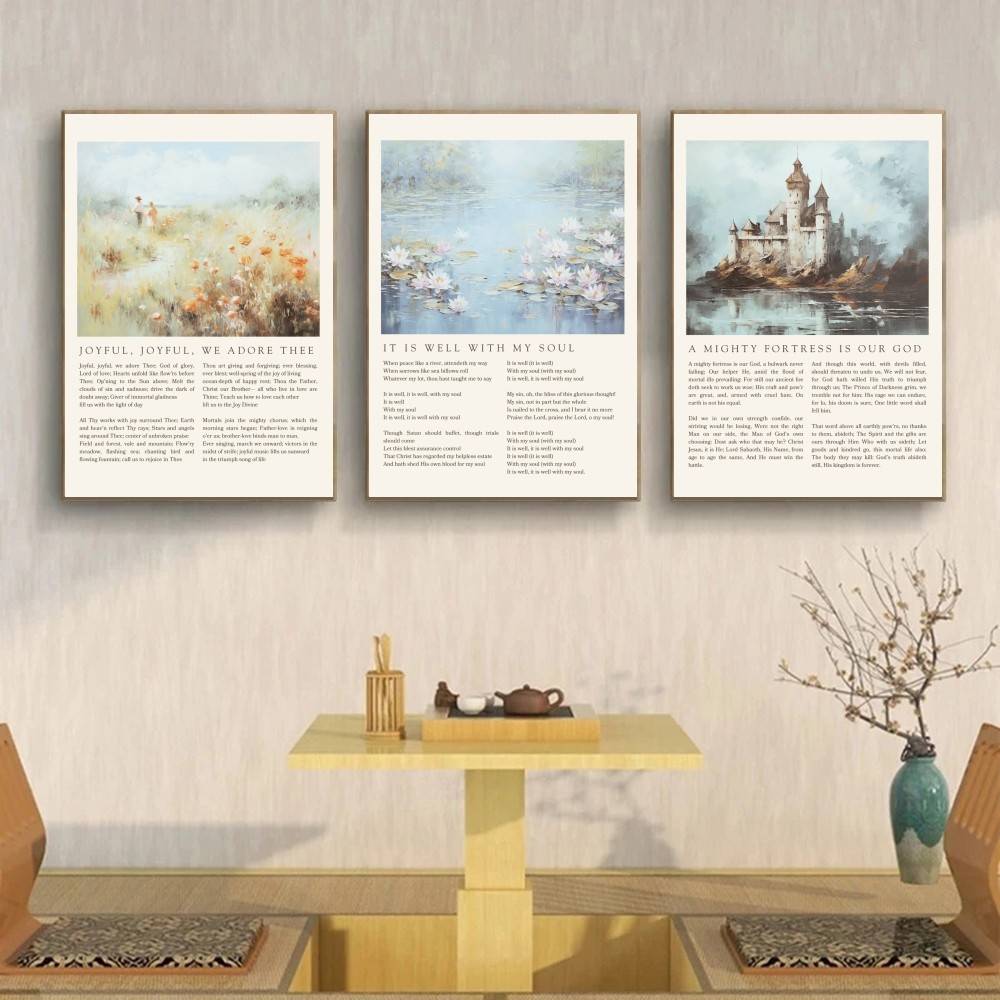 キリスト教の賛美歌ポスター「アメージング・グレイス」古い荒れ - Home Decor How To のレビューと価格