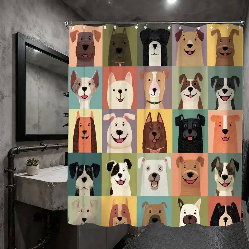 ペットマーケットシリーズのかわいいペットデーシャワーカーテン - Home Decor Market のレビューと価格
