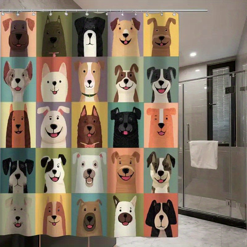ペットマーケットシリーズのかわいいペットデーシャワーカーテン - Home Decor Market のレビューと価格
