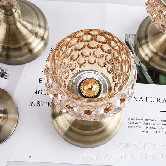 マレーシア製ガラス金属製キャンディプレート収納ジャー モダン - Home Decor Malaysia のレビューと価格